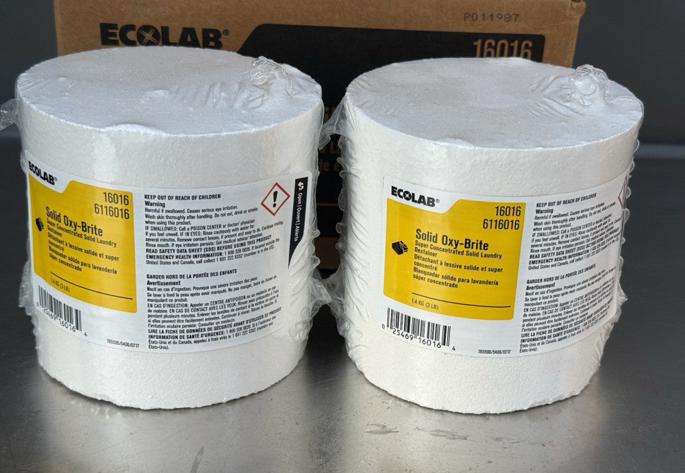 EcoLab 6116016 Solid Oxy-Brite Concentrated Solid Laundry Destainer 2-3lb