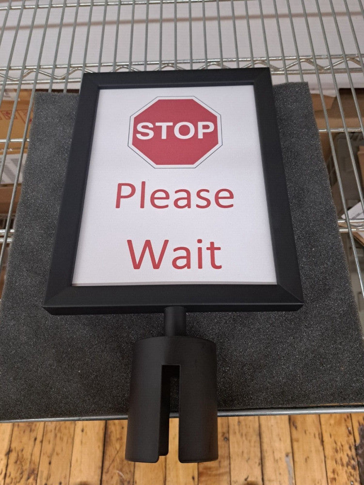 New, Queue Pole, ECPT8511SH, Economy 8.5 x 11 Stanchion Sign Frame