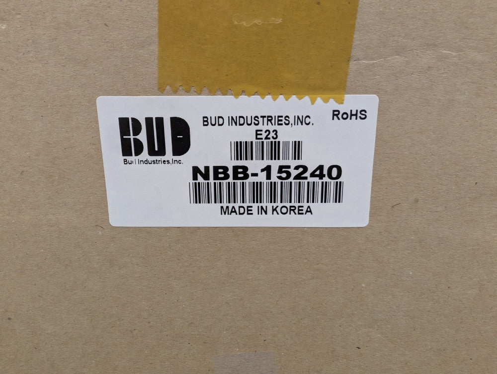 New, Bud Industries, NBB-15240, BOX PLASTIC GRAY 5.90 INCH L X 5.90 INCH