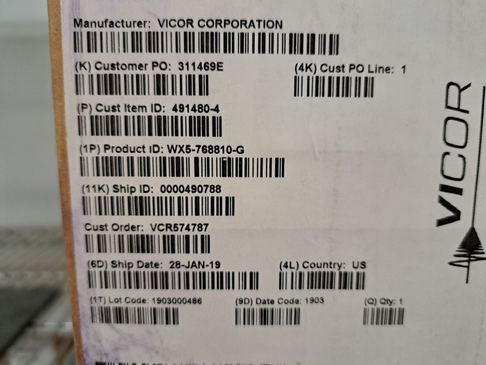 New, Vicor, WX5-768810-G, PFC MEGAPAC HP ROHS