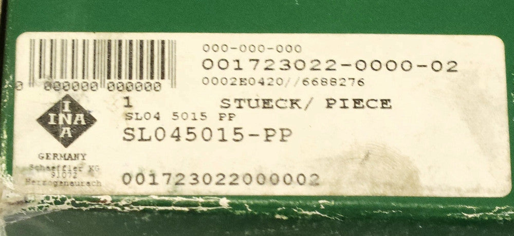 INA SL045015 PP Roller Insert Bearing 75x115x54mm