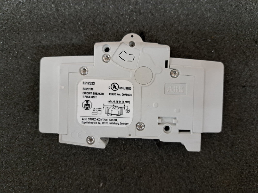 Used, ABB, SU201M-K2A, 1 Pole 2AMP Unit Circuit Breaker 50/60 Hz