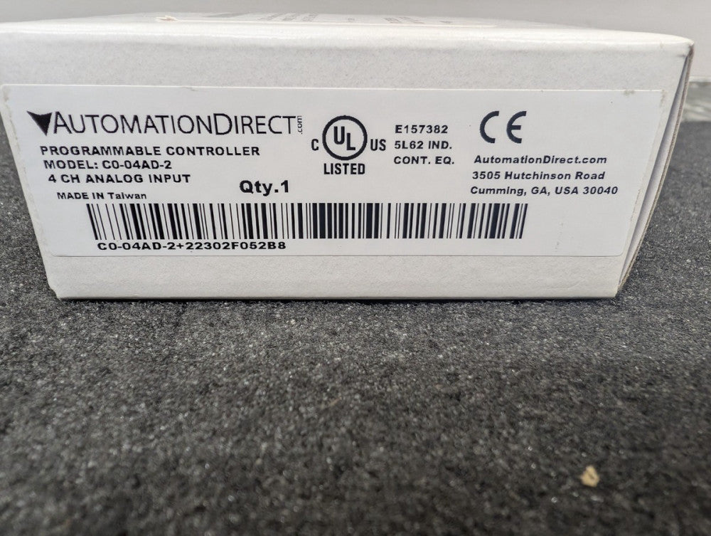 New, Automation Direct, CO-04AD-2, 4-CH 4-CHANNEL CLICK ANALOG INPUT MODULE 24VD