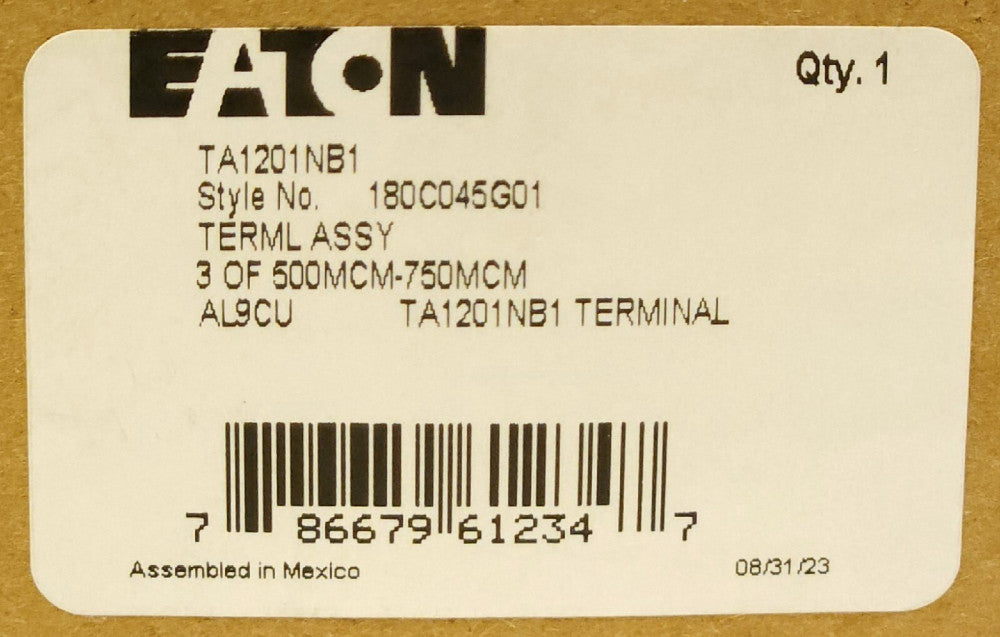 EATON CUTLER HAMMER TA1201NB1 N Frame Type NB ND HND Breaker Lug Terminal ILSCO