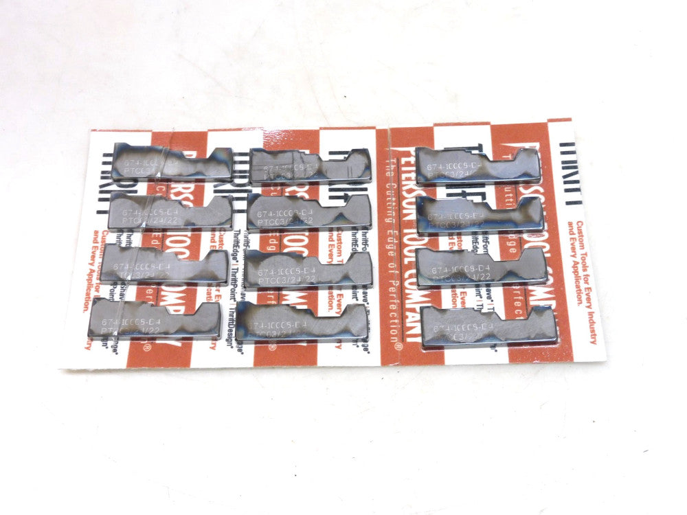 Peterson Tool 674-10008-D4 Carbide Inserts PTC03/24/22 Lot of 12