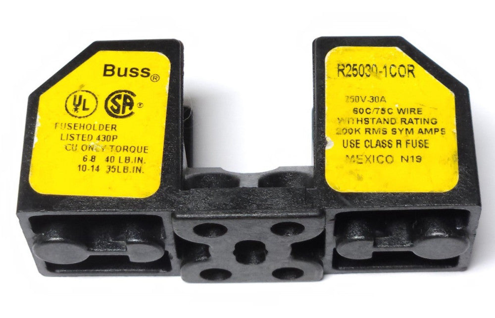 COOPER BUSSMANN BUSS R25030 1 COR 30 AMP 250 VAC Single Fuse Holder Fuse Block