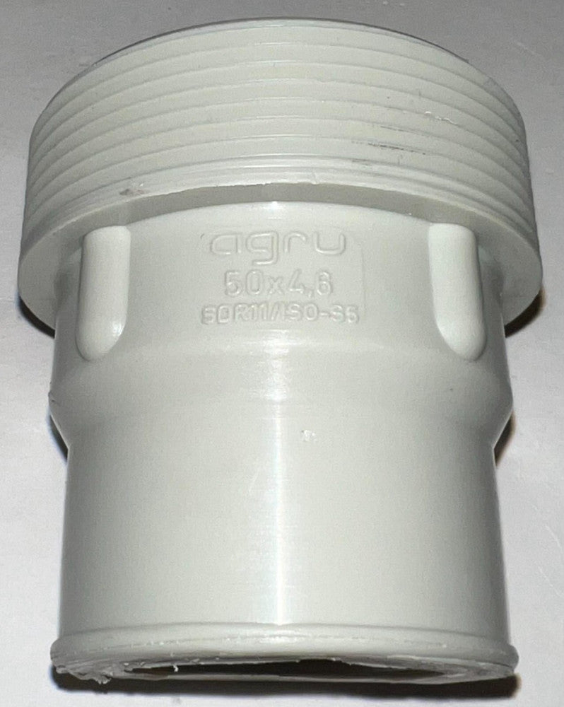 AGRU SDR11 ISO S5 PPR 50 X 4.6 12/1 Piping Half Union