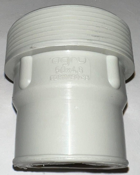 AGRU SDR11 ISO S5 PPR 50 X 4.6 12/1 Piping Half Union