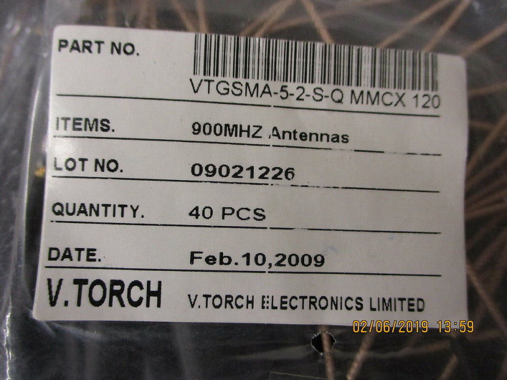 VTGSMA-5-2-S-Q V Torch Electronics 900MHZ Antennas BRAND NEW!