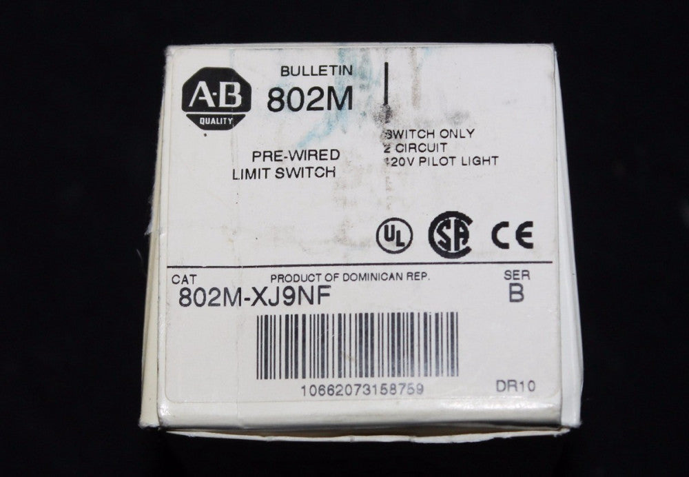 ALLEN BRADLEY 120V Pre Wired Limit Switch 802M XJ9NF