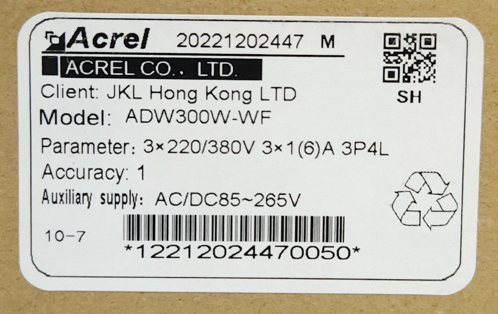 ACREL ADW300W WF Energy Monitoring Meter Module Parameter 3x220 380V AC/DC