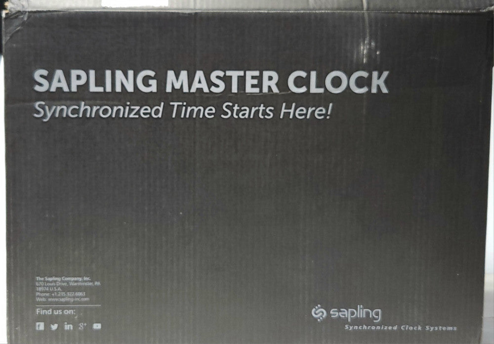 SAPLING SMA 3R0 G100 1 Synchronized Master Clock 110-220 VAC Series SMA 300