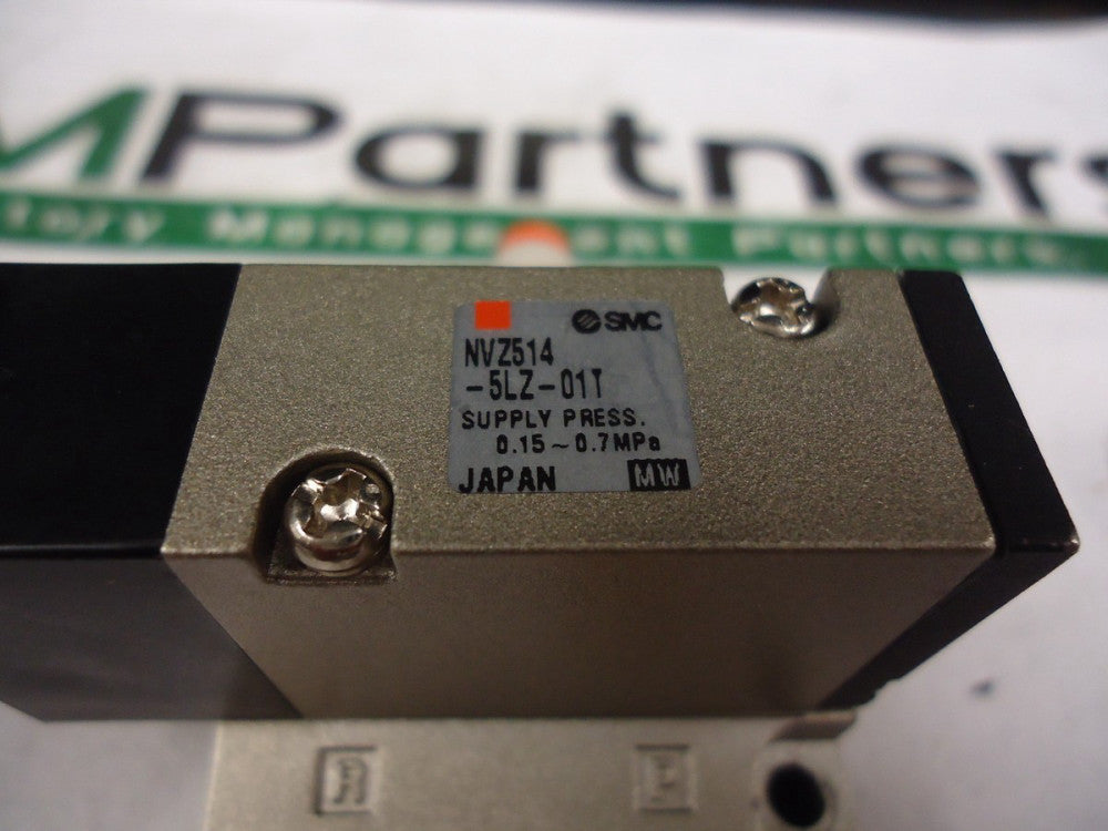 NVZ514-5LZ-01T, SMC, Valve Solenoid Base Mount, USED!