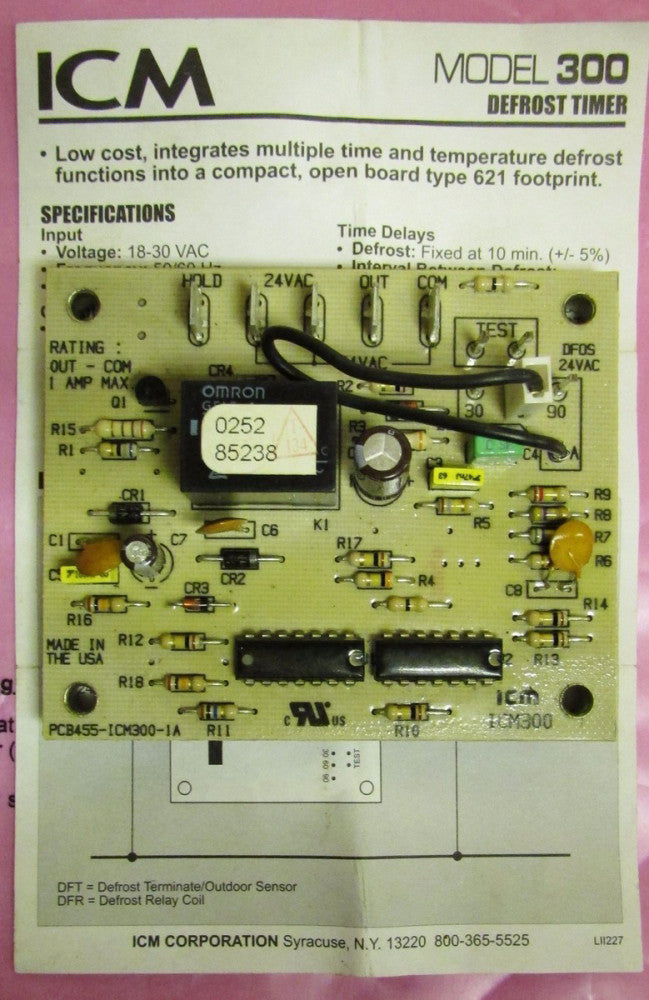 ICM AMARA ICM300C Defrost Timer Model 300 ICM300
