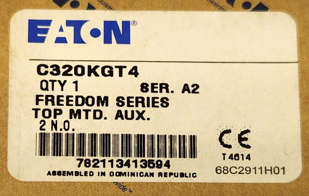 EATON CUTLER HAMMER C320KGT4 Top Mount 2 NO Auxiliary Contact Top Mount