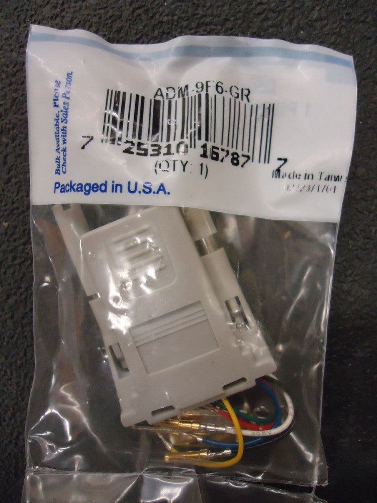 New, PAN, ADM-9F6-GR DB9/F TO RJ-11 1PC MOD ADPT GRAY.  5 Pieces!