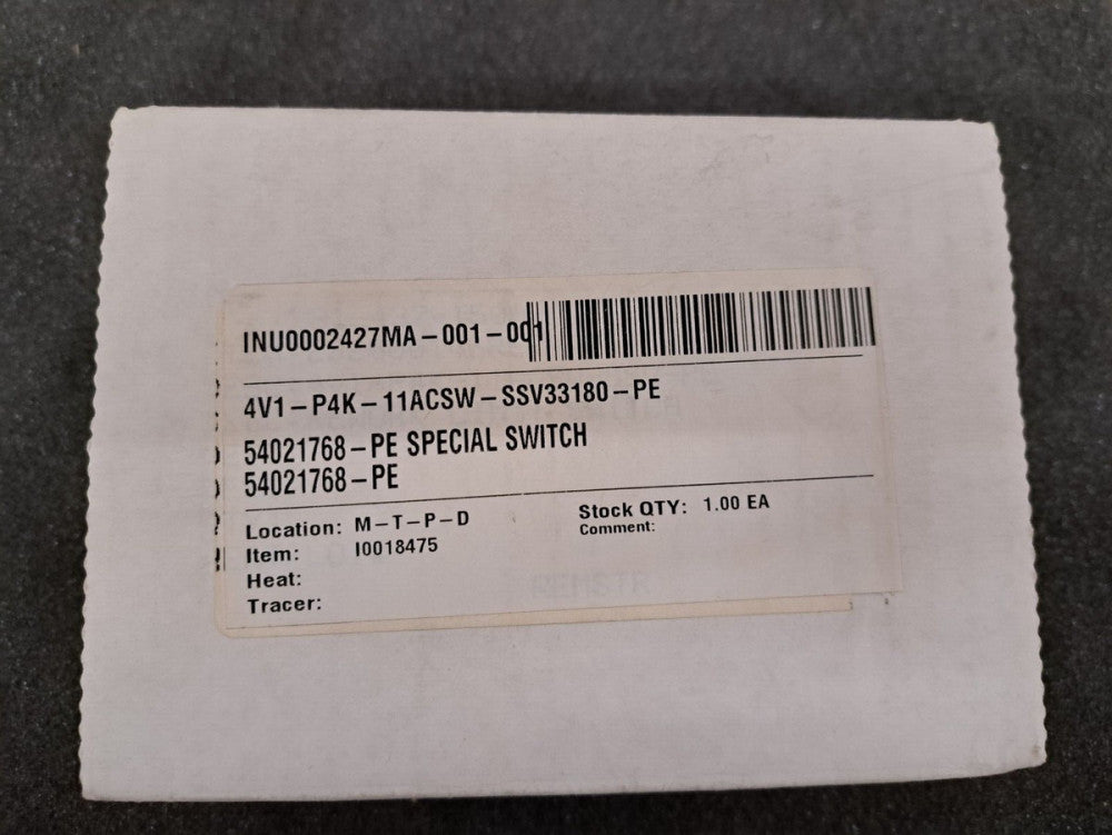 New, Parker, 4V1-P4K-11ACSW-SSV33180-10, Veriflo Valve