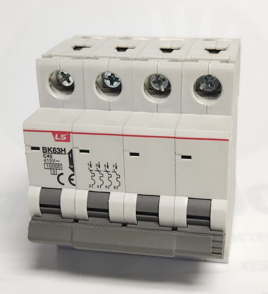 LS ELECTRIC BK63H C40 4 Pole 40 AMP 415 VAC Circuit Breaker