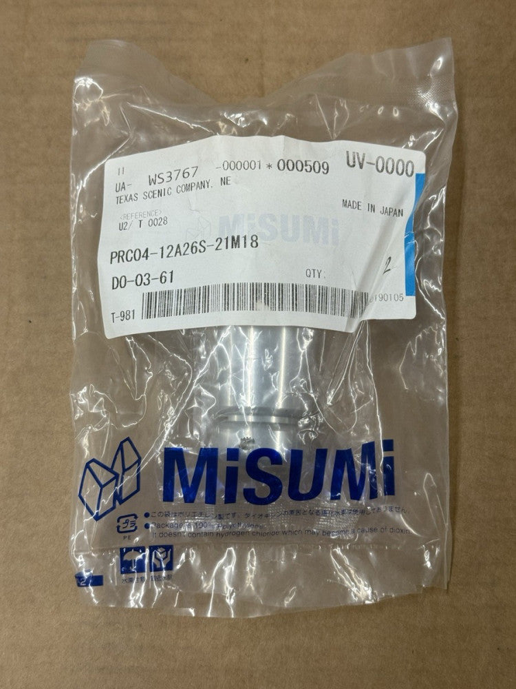Misumi PRC04-12A26S-21M18 - One Touch Lock Circular Connector - New