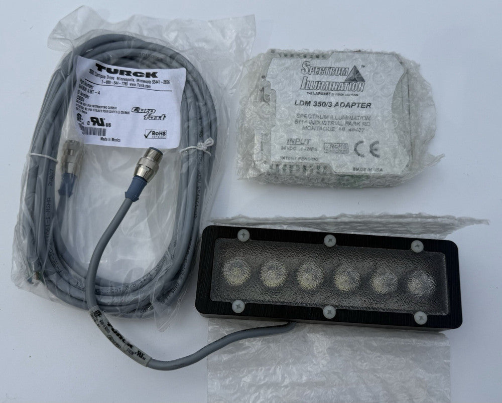 Spectrum MLL16-WHI 6″ Linear Light with LDM 350/3 Adapter & Turck Cable - New