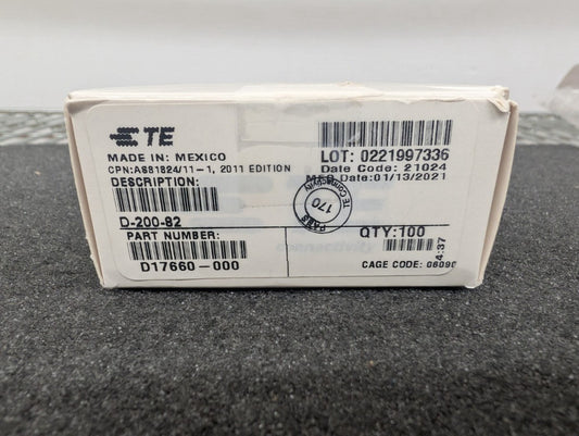 New, AMP/Tyco, D-200-82, CONN SPLICE 20-26 AWG CRIMP - Lot of 4