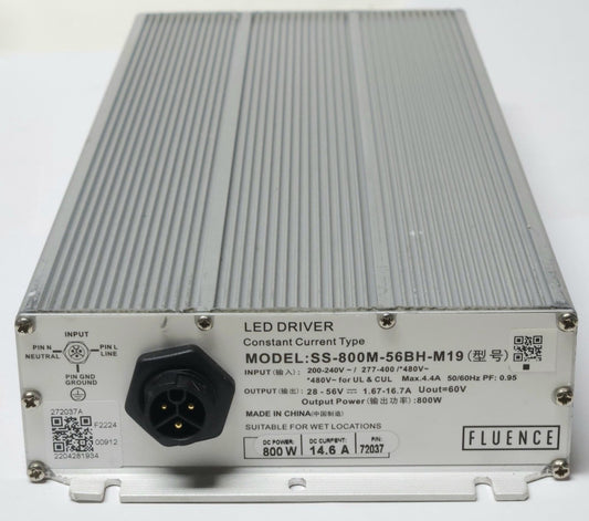 FLUENCE 72037 SS800M 56H M19 800 Watt LED DRIVER Input 200-480 VAC Output 28-56
