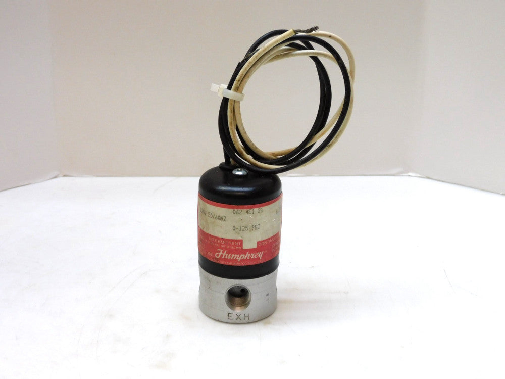 HUMPHREY 0624E121 GENERAL PURPOSE SOLENOID VALVE 8.2W 120V 0-125PSI 1/4" NPT