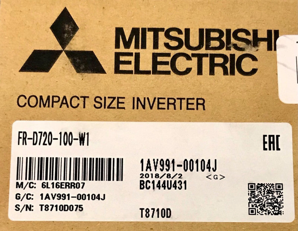 MITSUBISHI FR D720 100 W1 3 Phase Drive Inverter 10-12.1 AMP 200-240 VAC 1A1991