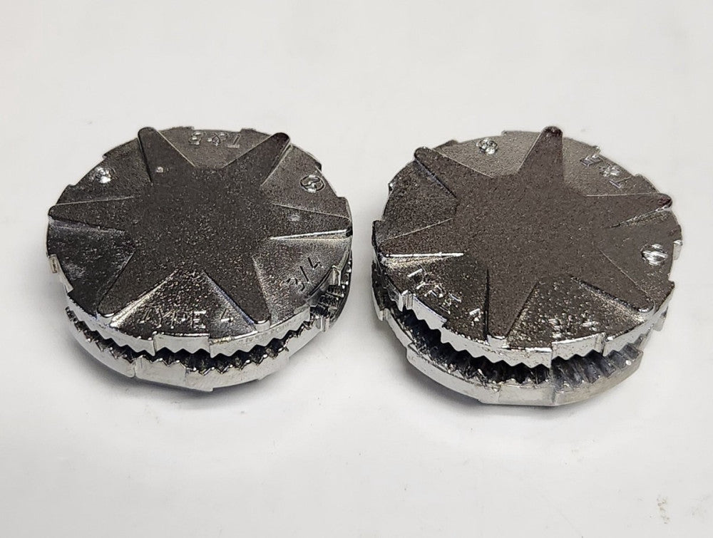 LOT OF 2 T&B THOMAS & BETTS Type 4 3/4" Chrome Hole Seal for Stainless Steel