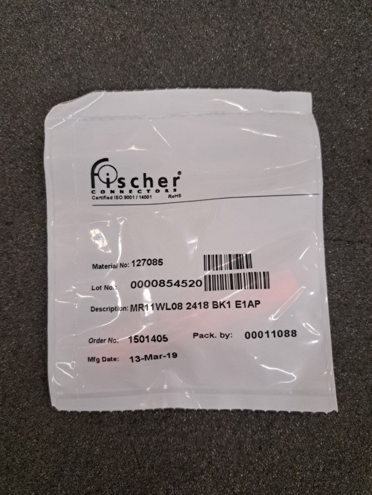 New, Fischer Connector, MR11WL08 2418 BK1 E1AP, IP68 Push-pull Receptacle