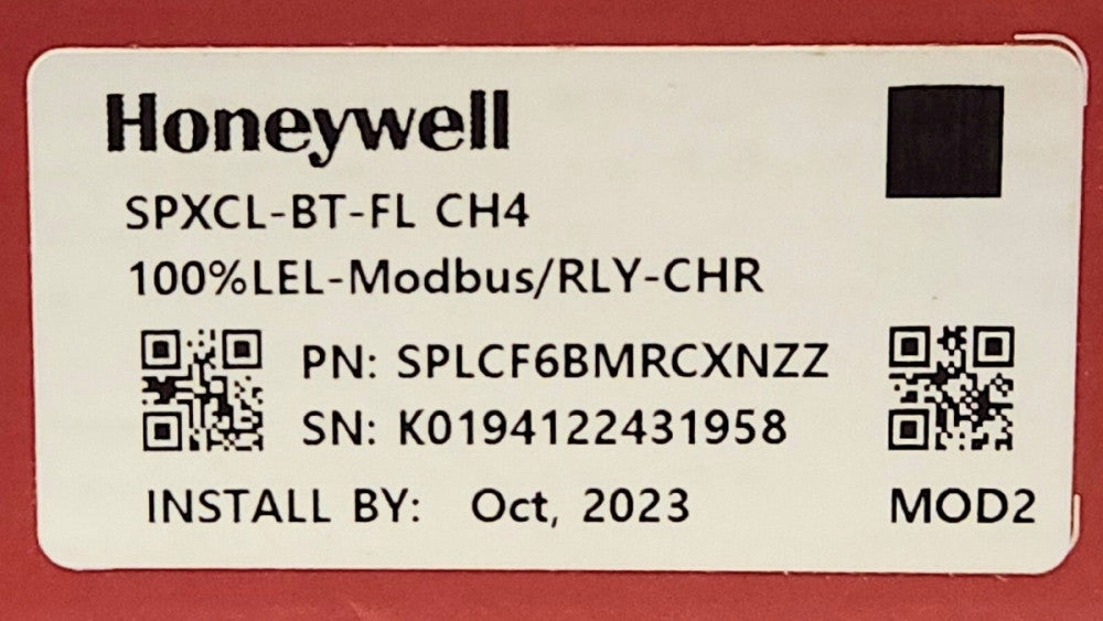 HONEYWELL SPXCL BT FL CH4 SensePoint XCL SPCLF6BMRCXNZZ Fixed Point Gas