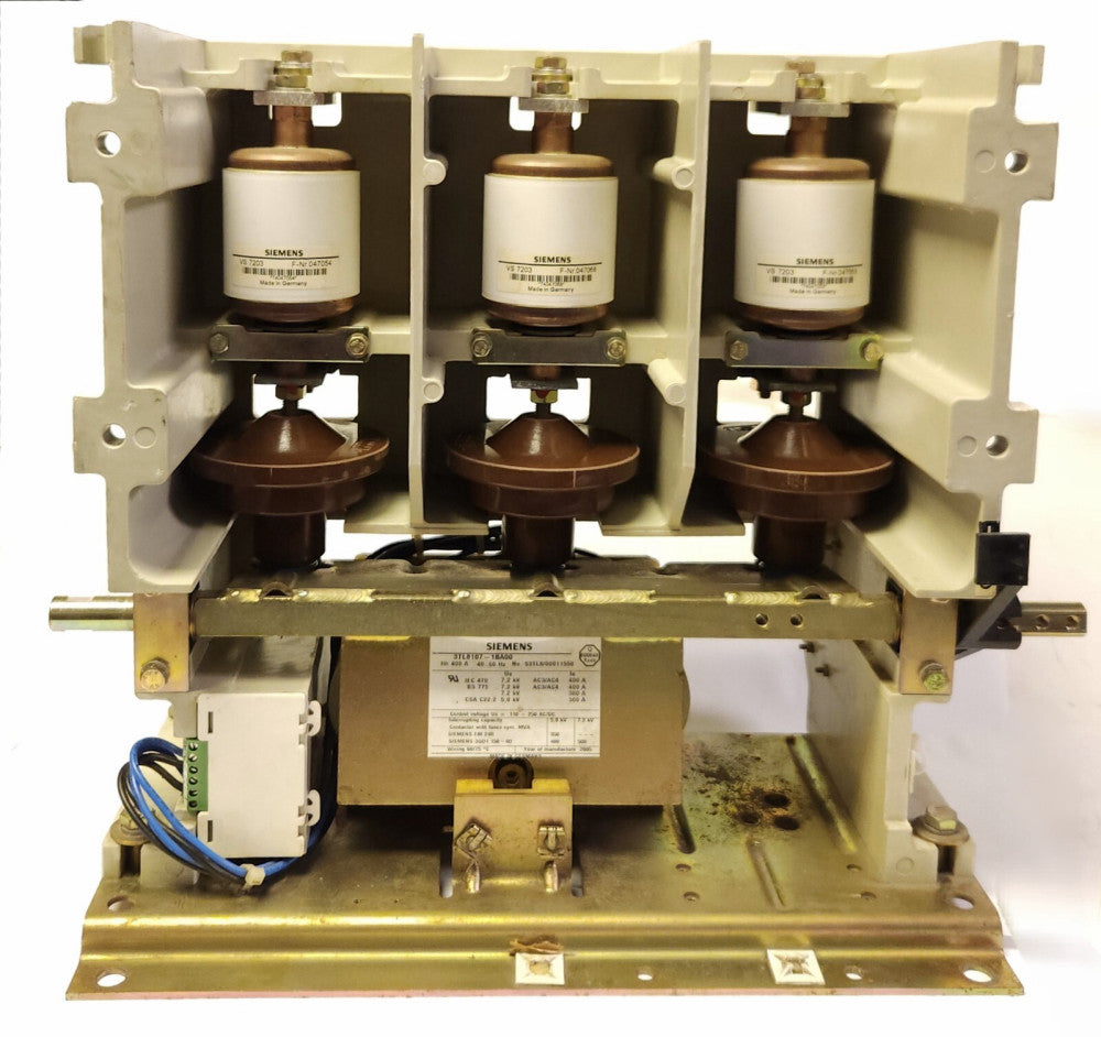 SIEMENS 3TL8107 1BA00 400 AMP IEC 470 Vacuum Contactor 7.2 KV 360-400 AMP