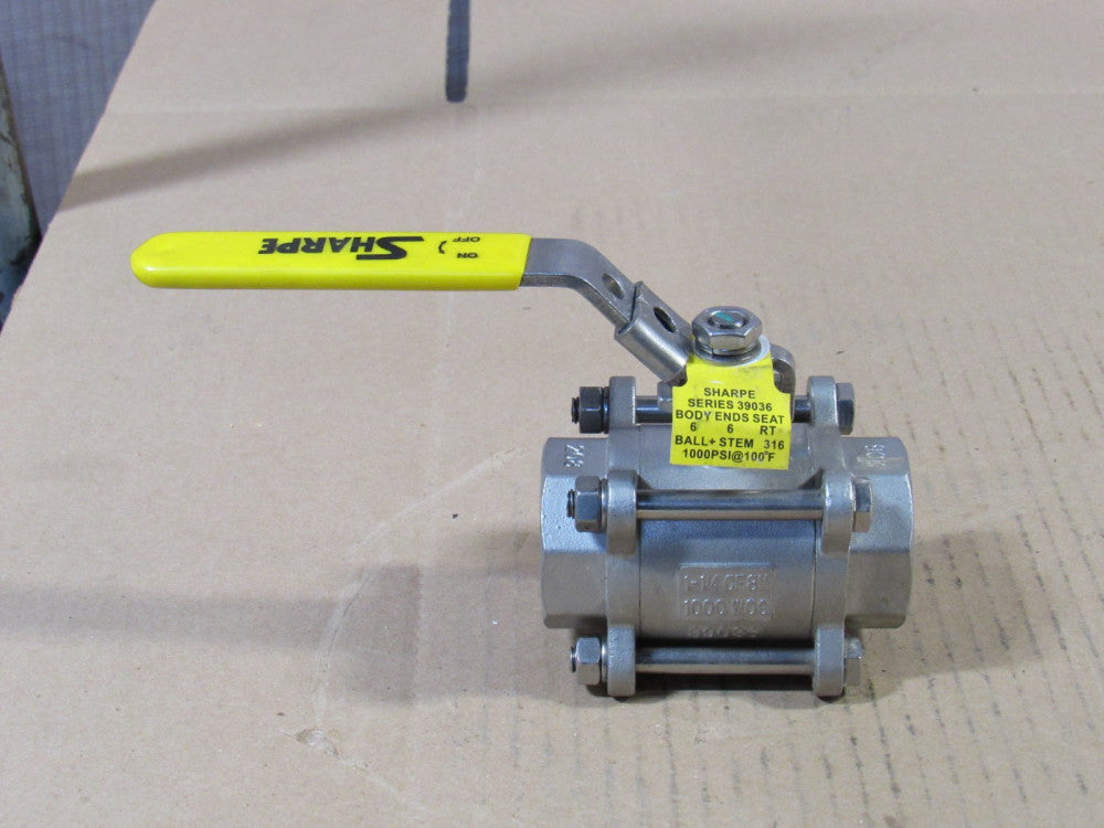 Sharpe 316 SS Stainless 1-1/4" Socket Weld Ball Valve 39036 1000PSI 100°F CF8M