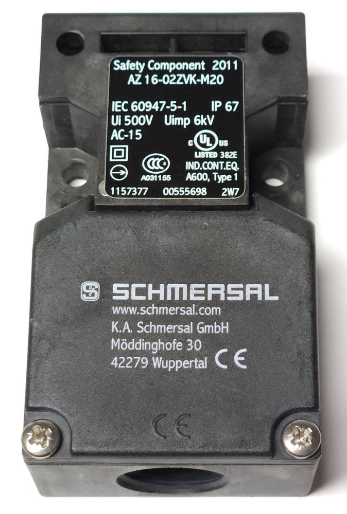 SCHMERSAL AZ16 02ZVK M20 Safety Interlock Switch with AZ15 16B1 Operating Key