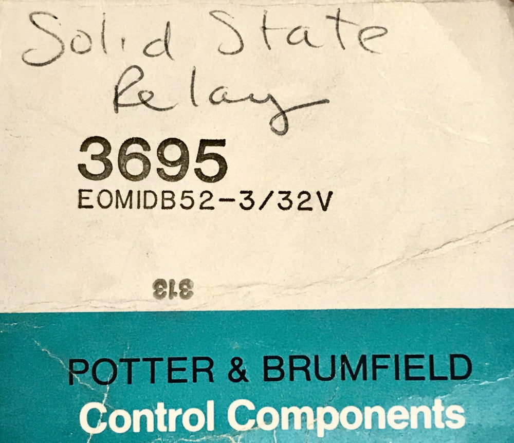 AMF POTTER BRUMFIELD 3695 EOMIDB52 3 32Y Solid State 32VDC Relay