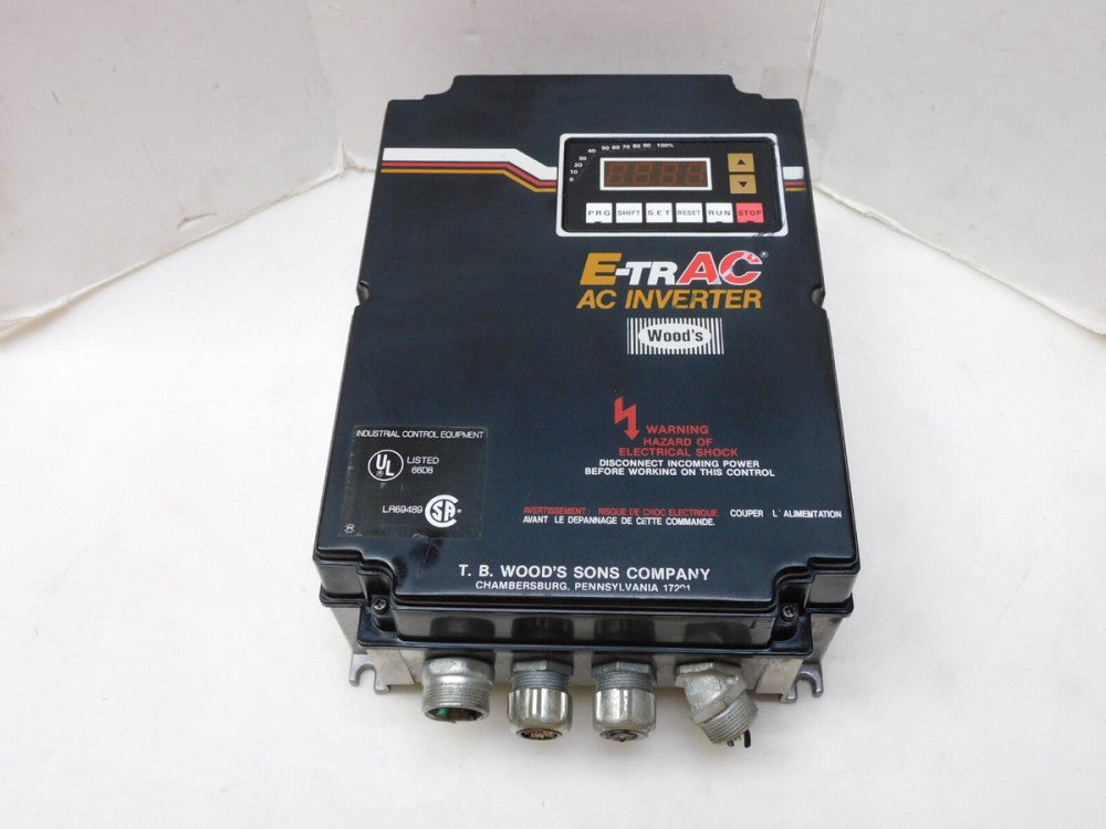 TB WOODS E-TRAC AC INVERTER AFC2001.0B2 230V 5.3A 2.1KVA 1HP 2KVA 5A