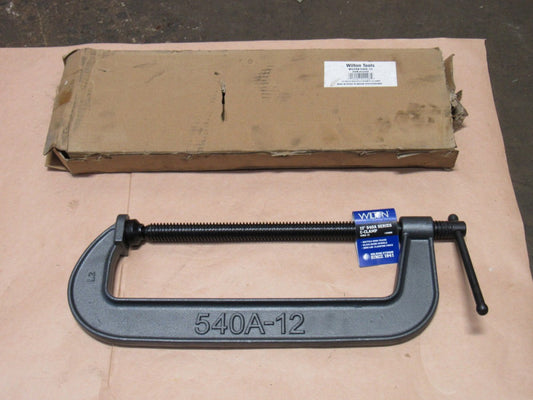 NEW WILTON DUCTILE IRON C-CLAMP 540A-12 22008 12" 2850LBS CLAMPING FORCE