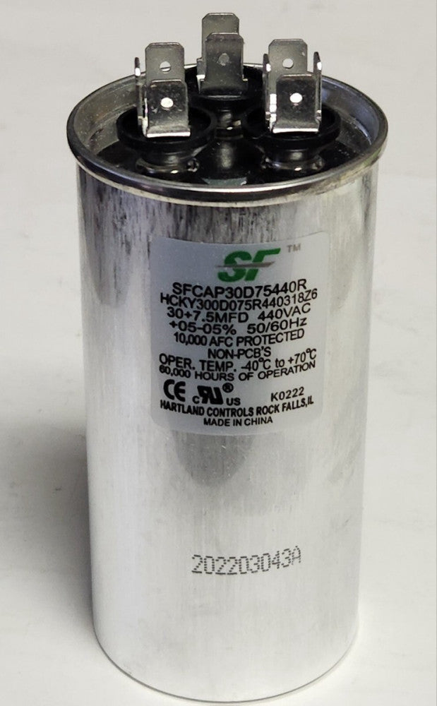 SF Model SFCAP30D75440R 30+7.5 MFD 440 VAC Capacitor