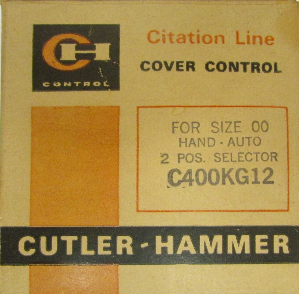 CUTLER HAMMER C400KG12 HAND AUTO 2 Position Cover Control Kit