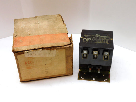 ARROW HART MAGNETIC CONTACTOR ACC730U30 MODEL D 75A 3P 208-240V 60C ACC730UM30