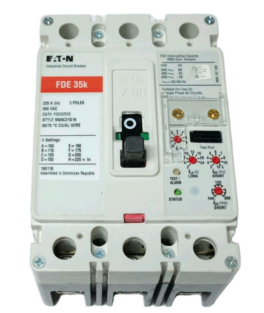 EATON CUTLER HAMMER FDE322532 3 Pole Type FDE 100-225 AMP Electronic LSI Circuit