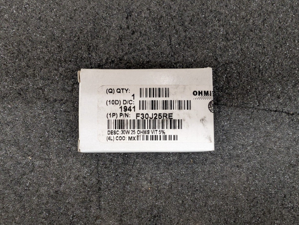 New, Ohmite, F30J25RE, RES CHAS MNT 25 OHM 5% 30W