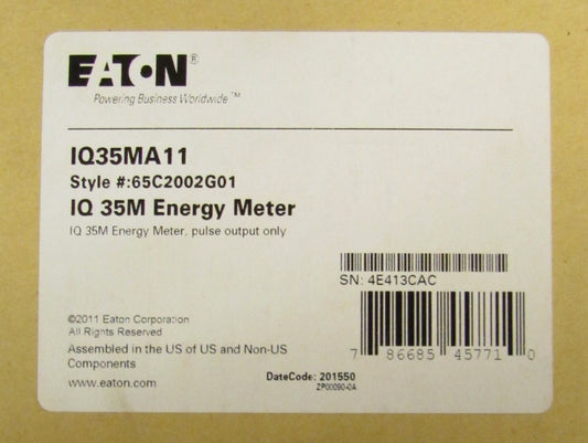 EATON CUTLER HAMMER IQ35MA11 IQ 35M Energy Meter Pulse Output Only