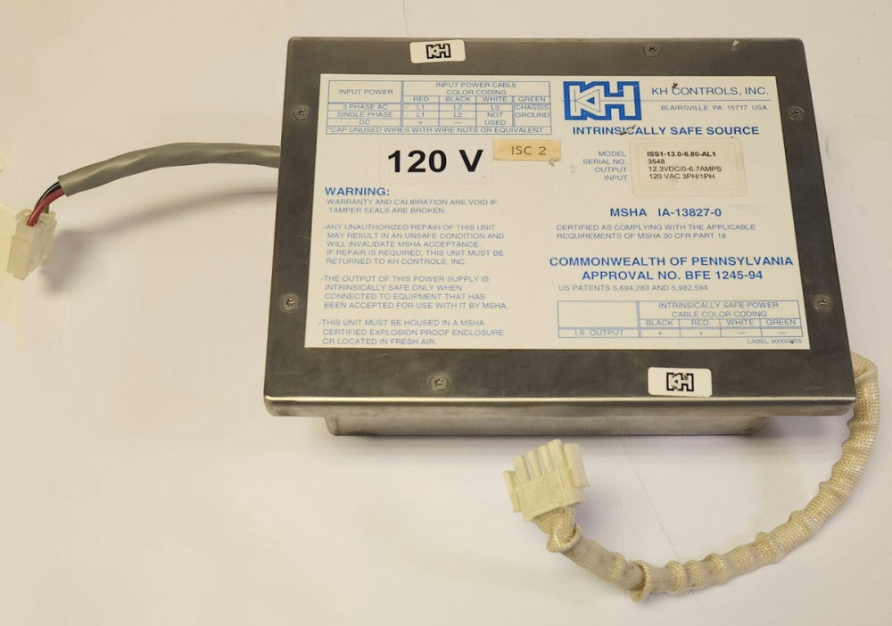 KH CONTROLS ISS1 13.0 6.80 AL1 3548 Intrinsically Safe Source Power Supply