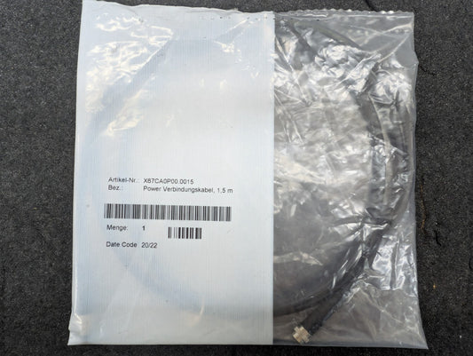 New, B&R, X67CA0P00.0015, POWER CONNECTION CABLE, 4-PIN, STRAIGHT, 1.5M