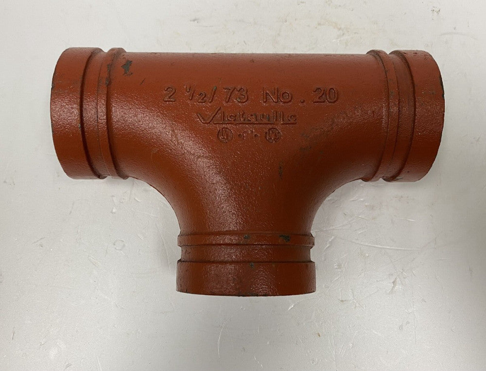 VICTAULIC Style 20 , 2-1/2 73 Grooved Pipe Tee Fitting 