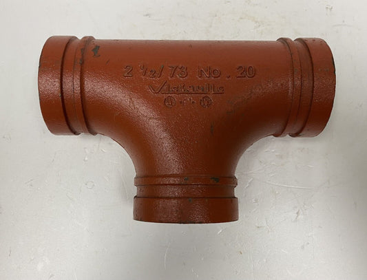 VICTAULIC Style 20 , 2-1/2 73 Grooved Pipe Tee Fitting 