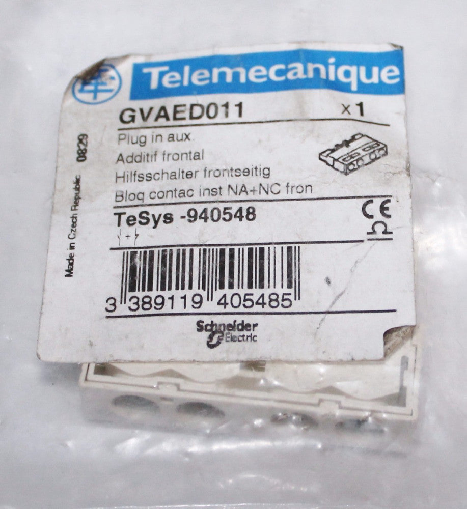 TELEMECANIQUE GVAED011 Plug In NC Auxiliary Contact Tesys 940548 front mount
