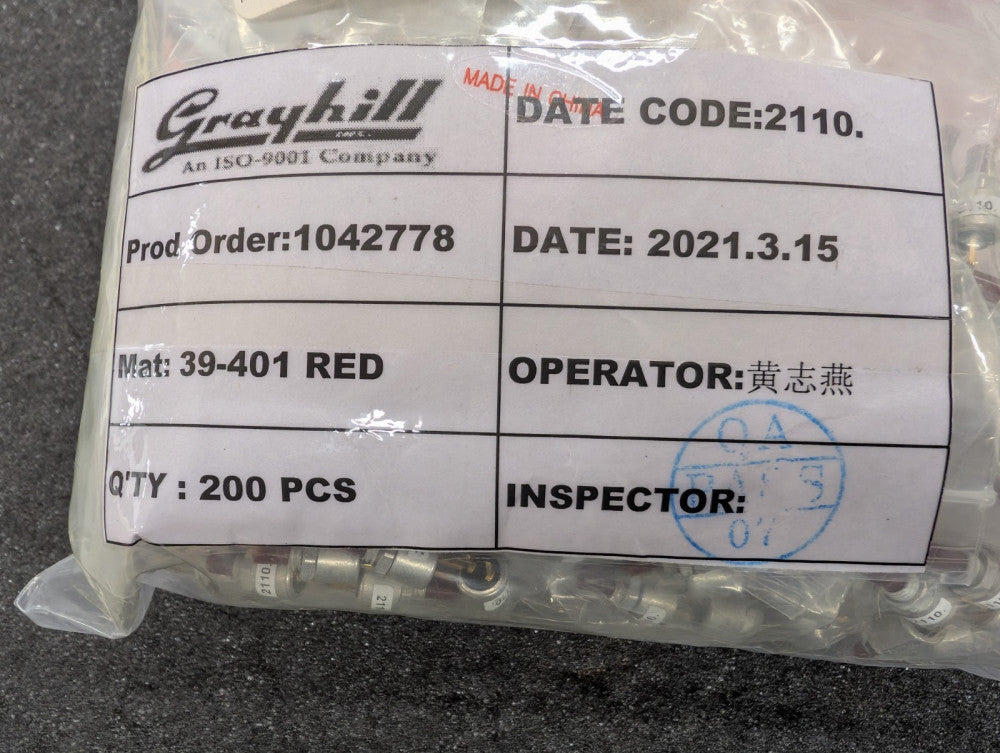 New, Grayhill, 39-401 RED, SWITCH PUSH SPST-NO 0.15A 28V - Lot of 5pcs