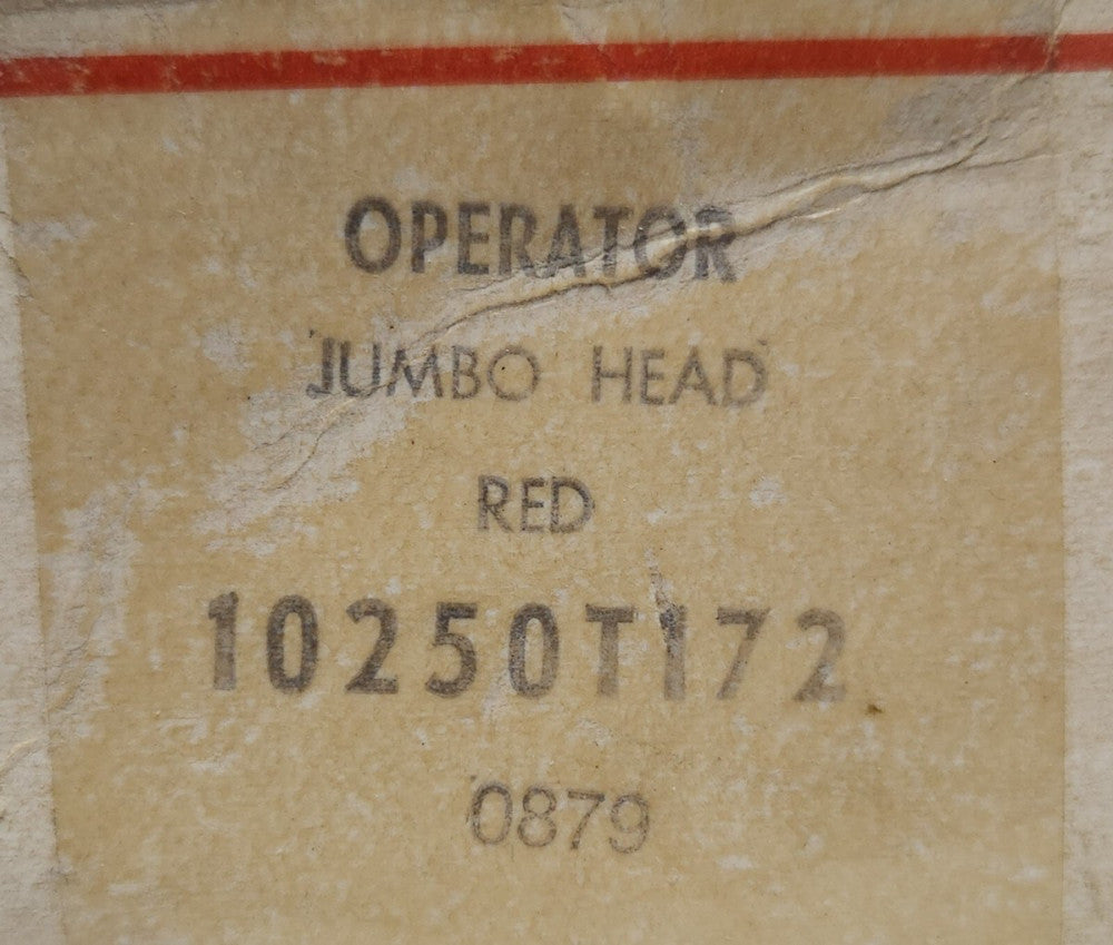 EATON CUTLER HAMMER 10250T172 Jumbo Red Mushroom Head Pushbutton Operator